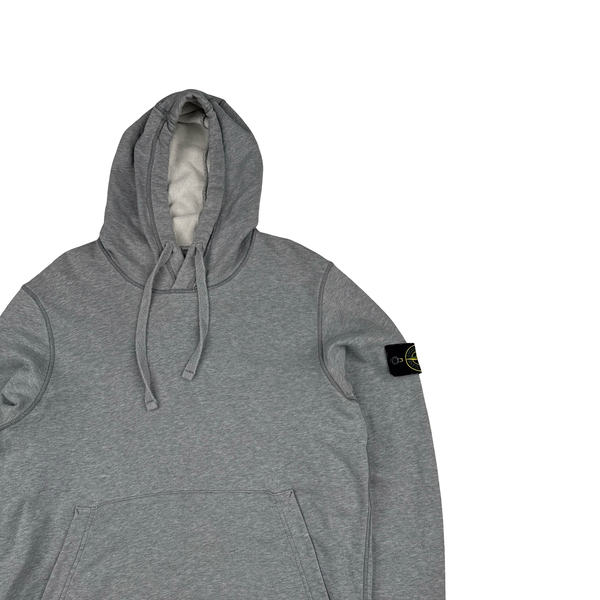 Stone Island 2020 Grey Cotton Pullover Hoodie - Large
