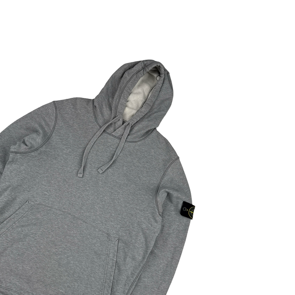 Stone Island 2020 Grey Cotton Pullover Hoodie - Large