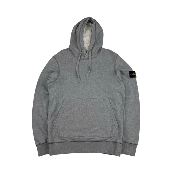 Stone Island 2020 Grey Cotton Pullover Hoodie - Large