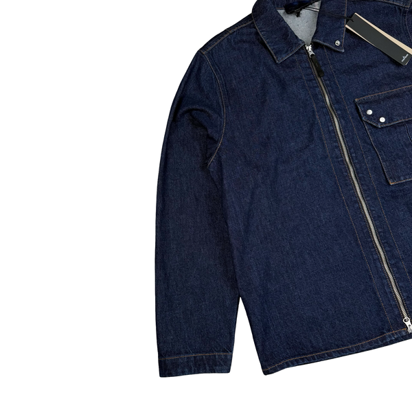Stone Island 2026 Denim Research Zip Shirt - Medium