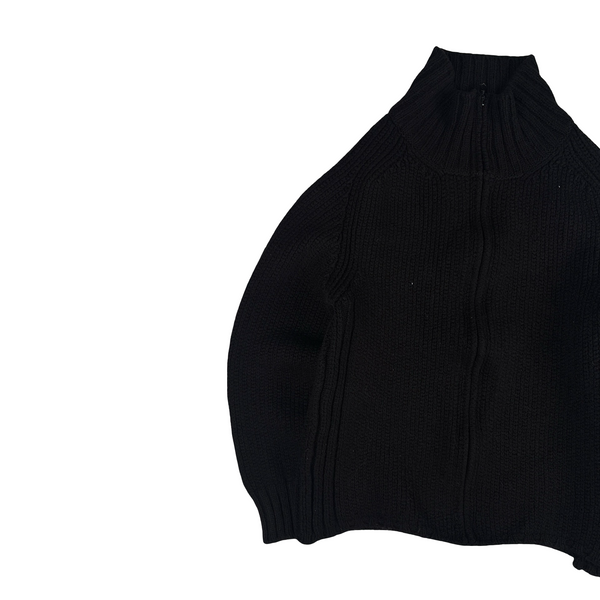 Stone Island 2001 Burgundy Heavyweight Knitted Jumper - Small
