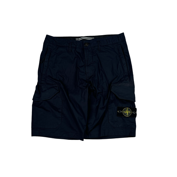 Stone Island 2019 Navy Cotton Shorts - Small