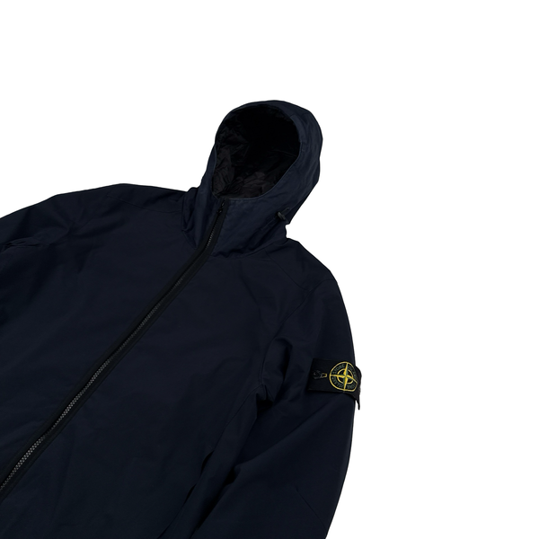 Stone Island 2017 Navy Soft Shell R eDye Technology Primaloft Lined Jacket - Small