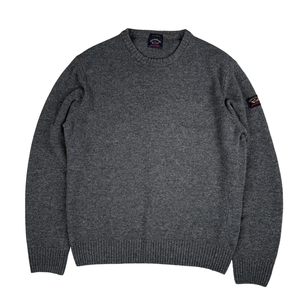 Paul and Shark Grey Eco Wool Jumper - Small