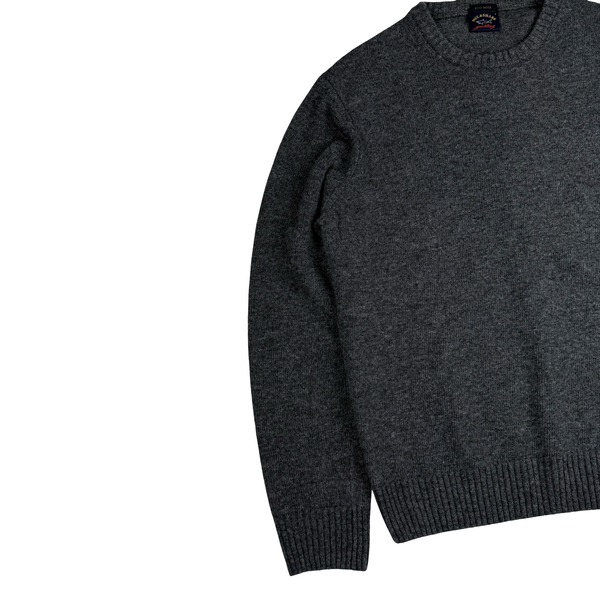 Paul and Shark Grey Eco Wool Jumper - Small