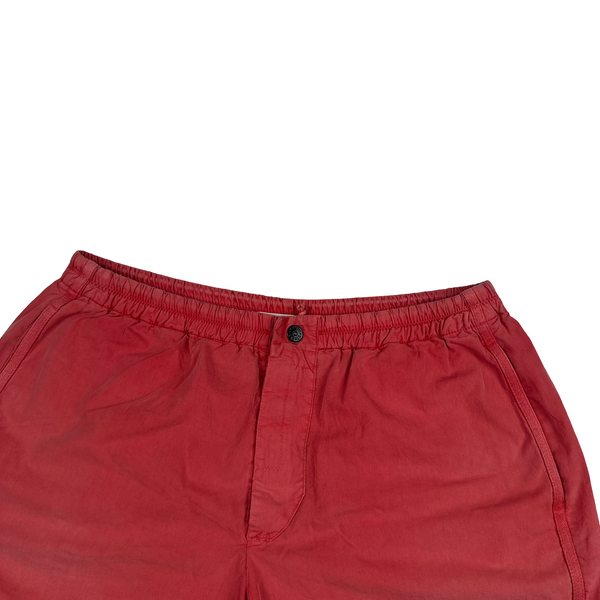 Stone Island Marina 90s Pink Spellout Vintage Swim Shorts - Large