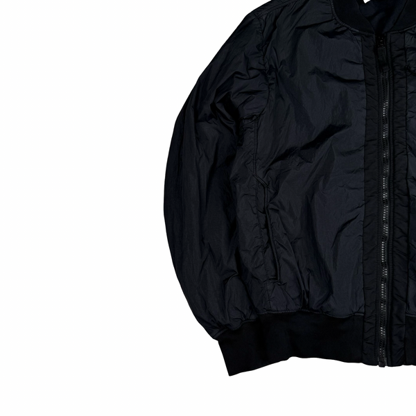 Stone Island 2017 Black Garment Dyed Crinkle Reps Jacket - Large