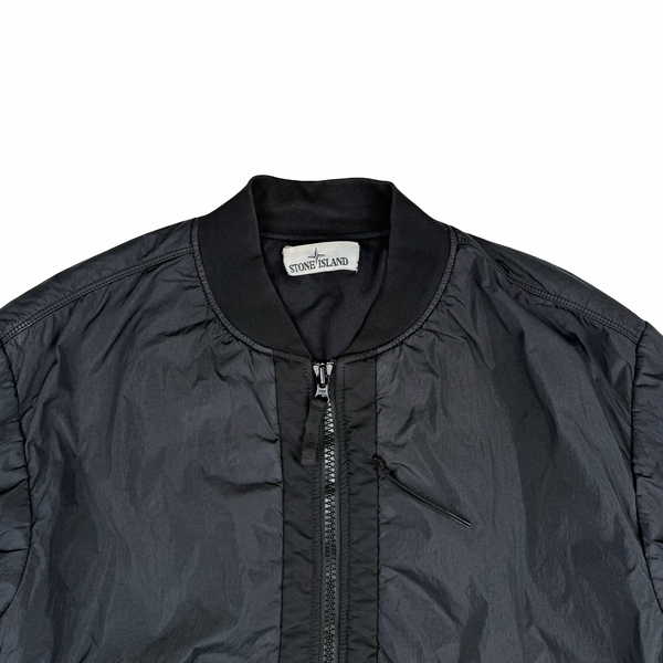 Stone Island 2017 Black Garment Dyed Crinkle Reps Jacket - Large