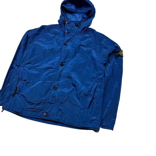 Stone Island Blue Nylon Metal Shimmer Jacket - XL
