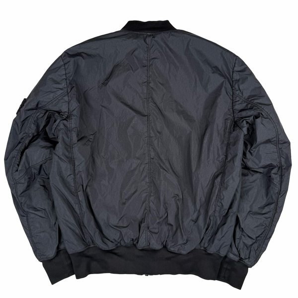 Stone Island 2017 Black Garment Dyed Crinkle Reps Jacket - Large