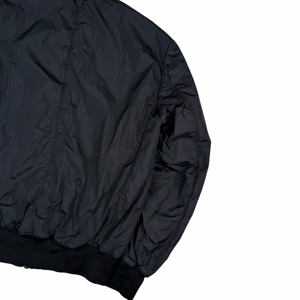 Stone Island 2017 Black Garment Dyed Crinkle Reps Jacket - Large