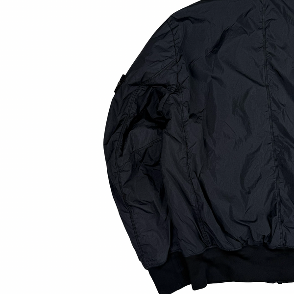 Stone Island 2017 Black Garment Dyed Crinkle Reps Jacket - Large