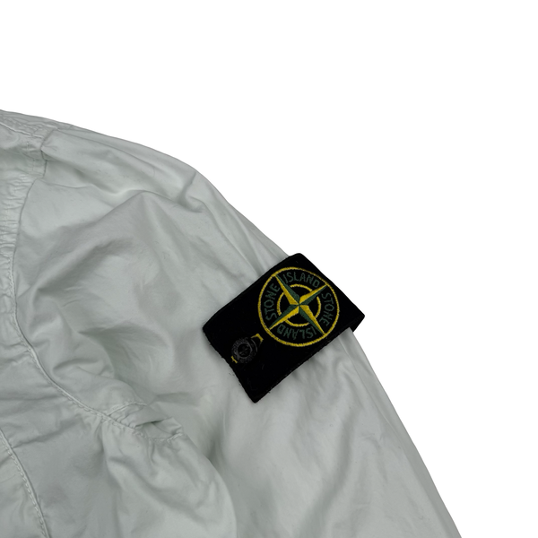 Stone Island 2022 Ice Blue Cotton Zipped Overshirt - Medium