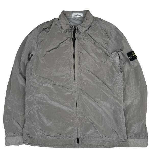 Stone Island 2016 Silver/Grey Nylon Metal Cotton Lined Overshirt - Large