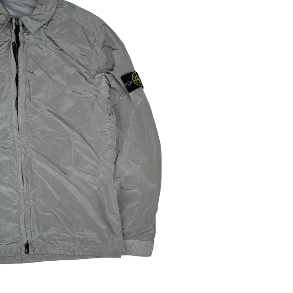 Stone Island 2016 Silver/Grey Nylon Metal Cotton Lined Overshirt - Large