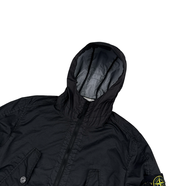 Stone Island 2018 Black Membrana 3L TC Hooded Jacket - Small