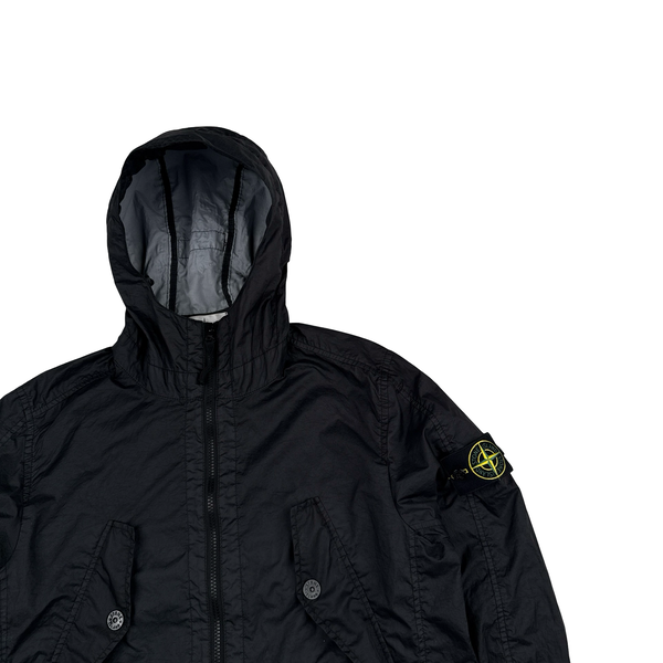 Stone Island 2018 Black Membrana 3L TC Hooded Jacket - Small