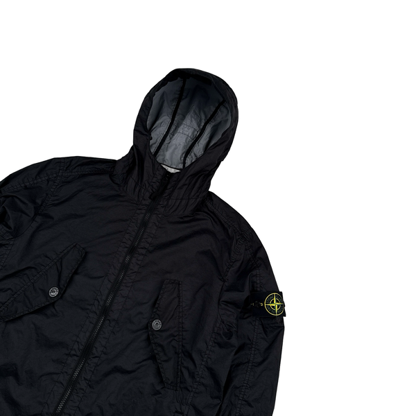 Stone Island 2018 Black Membrana 3L TC Hooded Jacket - Small
