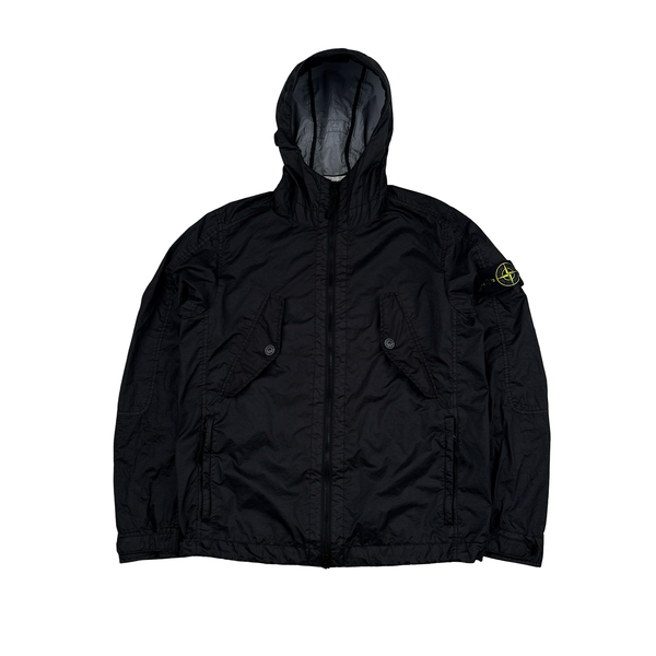 Stone Island 2018 Black Membrana 3L TC Hooded Jacket - Small