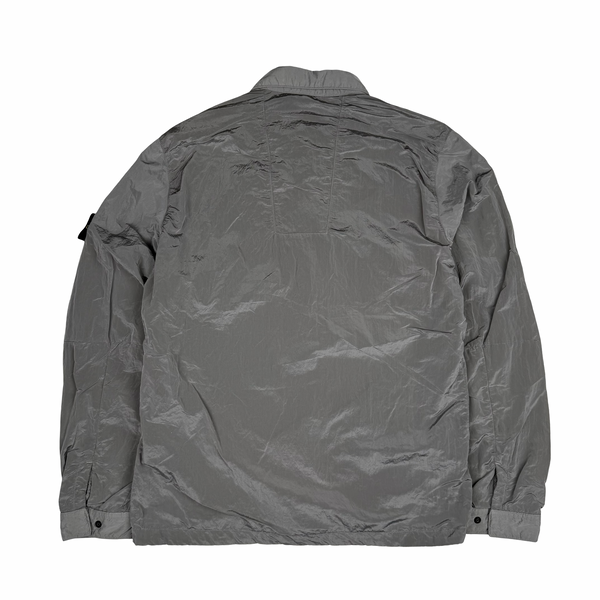 Stone Island 2016 Silver/Grey Nylon Metal Cotton Lined Overshirt - Large