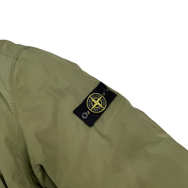 Stone Island 2014 Green Micro Reps Down Filled Fur Trim Parka - XXL