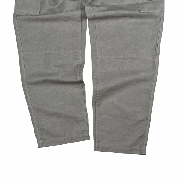 Stone Island 2026 Grey All Weather Cotton Canvas Ghost Cargos Trousers - 32"