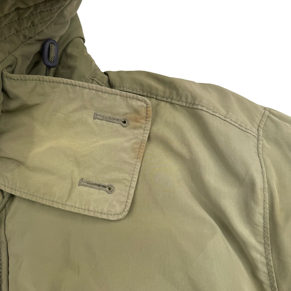Stone Island 2014 Green Micro Reps Down Filled Fur Trim Parka - XXL