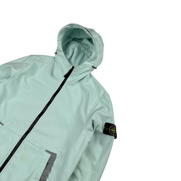 Stone Island 2022 Teal E-Dye Soft Shell Jacket - Medium