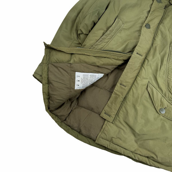 Stone Island 2014 Green Micro Reps Down Filled Fur Trim Parka - XXL