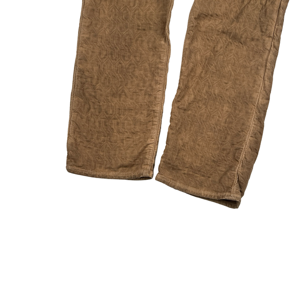 Levis X Stussy Brown Garment Dyed Denim Jacquard Jeans - 33"