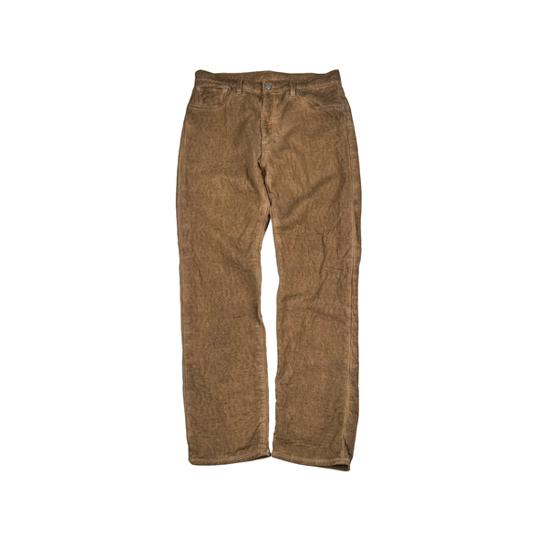 Levis X Stussy Brown Garment Dyed Denim Jacquard Jeans - 33"