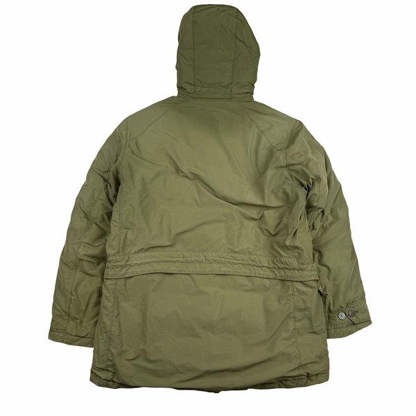 Stone Island 2014 Green Micro Reps Down Filled Fur Trim Parka - XXL