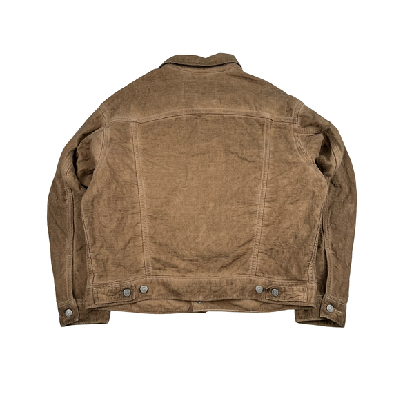 Levis X Stussy Brown Garment Dyed Denim Jacquard Jacket - Small