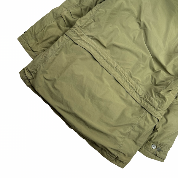 Stone Island 2014 Green Micro Reps Down Filled Fur Trim Parka - XXL