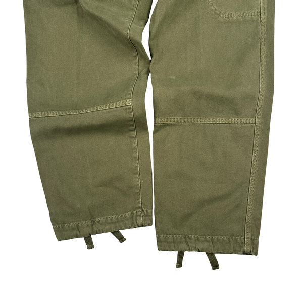 Stone Island 2026 Green Cotton Cargos Trousers - 32"