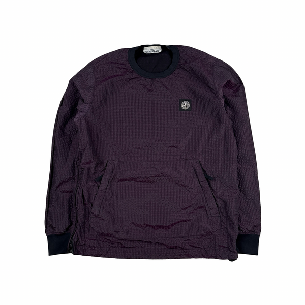 Stone Island 2017 Purple 3D Effect Nylon Metal Pullover Jumper - Small