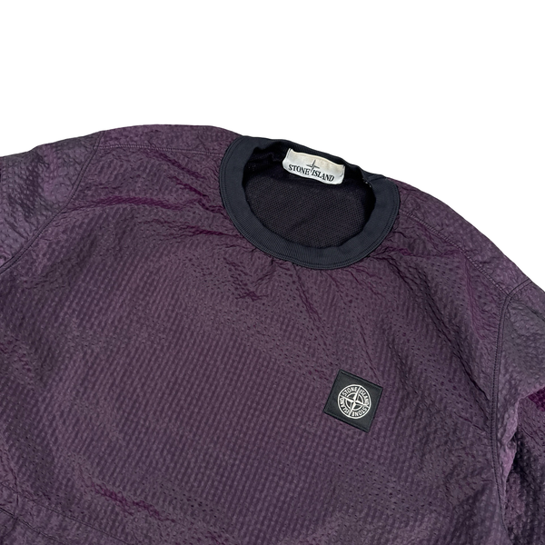 Stone Island 2017 Purple 3D Effect Nylon Metal Pullover Jumper - Small