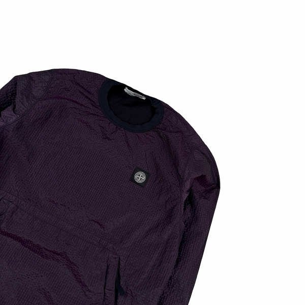 Stone Island 2017 Purple 3D Effect Nylon Metal Pullover Jumper - Small