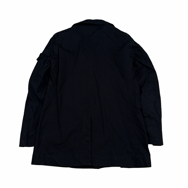 Stone Island Black 2015 3L Performance Cotton Trench Coat - Small