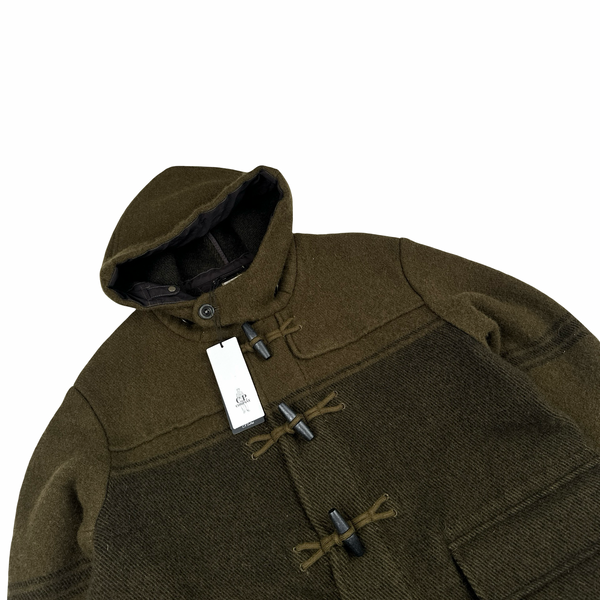CP Company Forest Green Wool Spellout Duffle Jacket - XXL