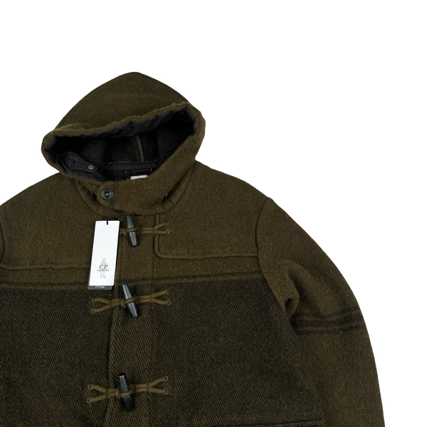 CP Company Forest Green Wool Spellout Duffle Jacket - XXL