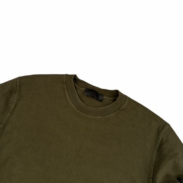 Stone Island 2023 Khaki Ghost Piece Cotton Crewneck Jumper - Medium