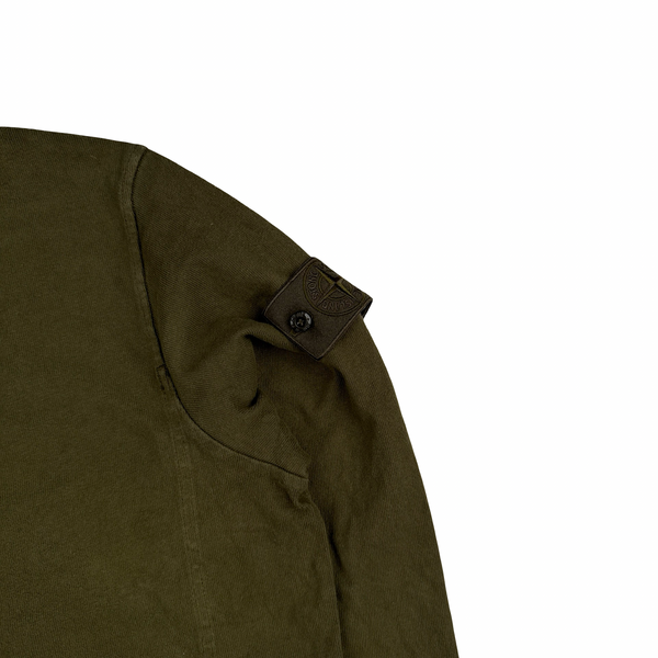 Stone Island 2023 Khaki Ghost Piece Cotton Crewneck Jumper - Medium