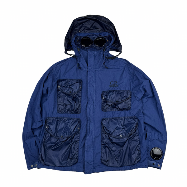 CP Company Blue Taylon L Goggle Mille Jacket - Large