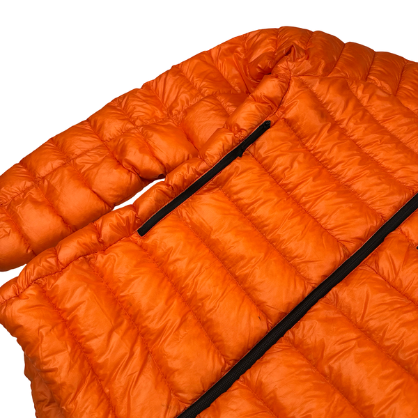 North Face Orange Summit Series 800 Down Hooded Puffer Jacket - Small