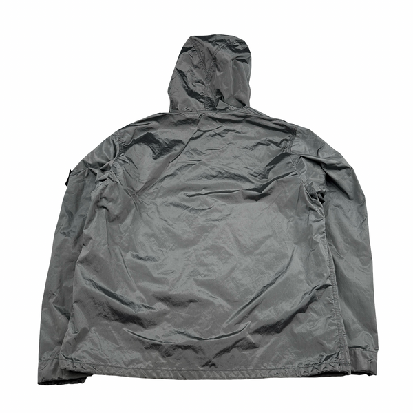 Stone Island 2009 Silver Nylon Metal Velvet Lined Jacket - XXL