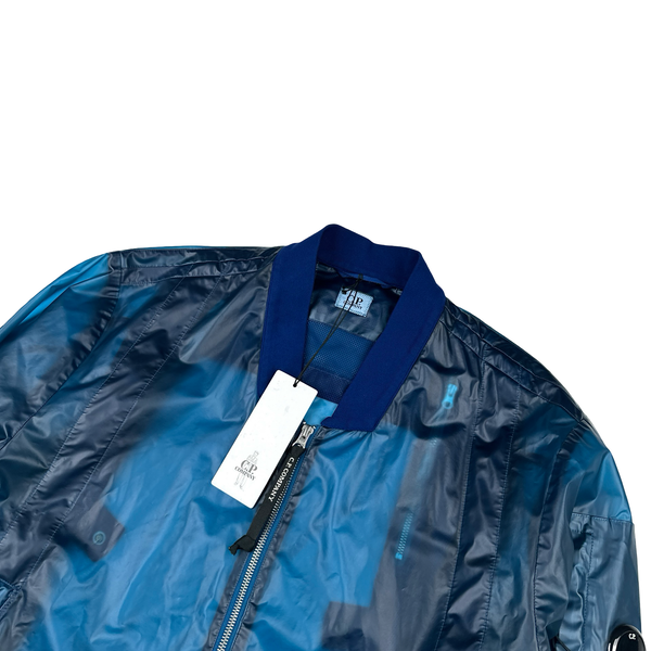 CP Company Pium Opaque Blue Bomber Jacket - Medium