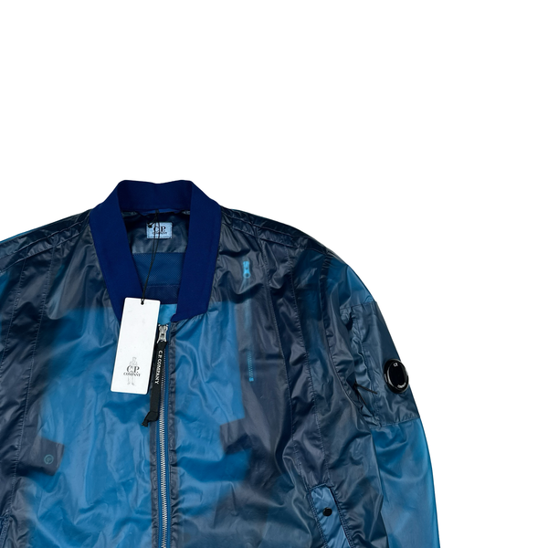 CP Company Pium Opaque Blue Bomber Jacket - Medium
