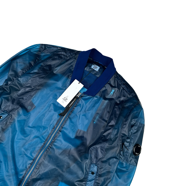 CP Company Pium Opaque Blue Bomber Jacket - Medium