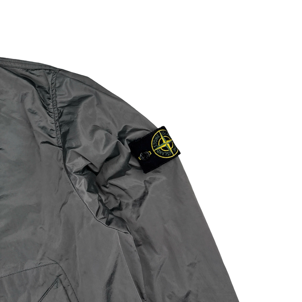 Stone Island 2009 Silver Nylon Metal Velvet Lined Jacket - XXL